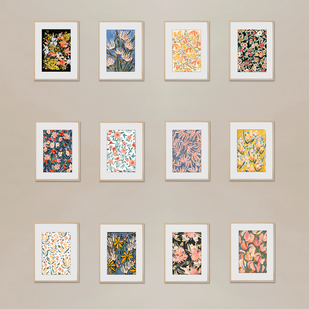 NEW!! Vintage Floral Seedlings Postcard Set | SPS77050 — Seedlings